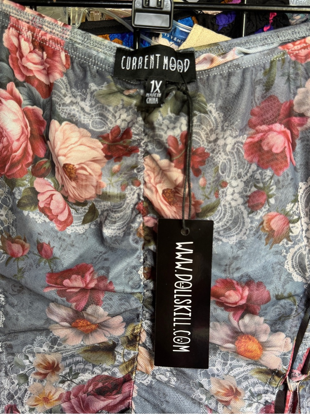 NWT Current Mood Floral Mesh Wide-Leg Pants - Dolls Kill - Picture 12 of 12